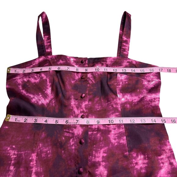 Womens Cinq a Sept Alexa Tie-Dye Button Thigh Slit Front Sleeveless Maxi Dress 6 - Picture 13 of 13